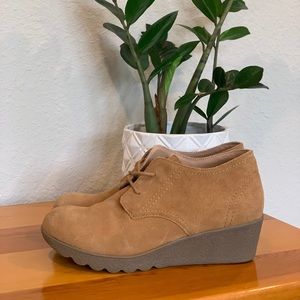 Lands End Suede Heel Bootie